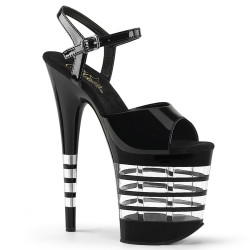 Pleaser FLAMINGO-809LN Black Exotic Pole Dance Shoes