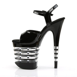 Pleaser FLAMINGO-809LN Black Exotic Pole Dance Shoes
