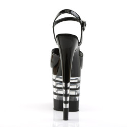 Pleaser FLAMINGO-809LN Black Exotic Pole Dance Shoes