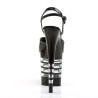 Pleaser FLAMINGO-809LN Black Exotic Pole Dance Shoes