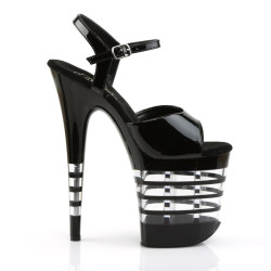 Pleaser FLAMINGO-809LN Black Exotic Pole Dance Shoes