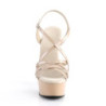 Pleaser DELIGHT-613 Nude Criss Cross Straps High Heels