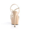 Pleaser DELIGHT-613 Nude Criss Cross Straps High Heels