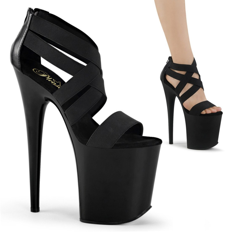 Pleaser FLAMINGO-869 Black Exotic Pole Dance High Heels