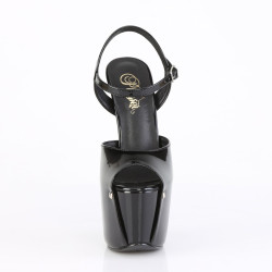 Pleaser JUBILANT-09 Black Stiletto Heeled Platform Sandals