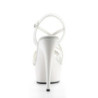 Pleaser DELIGHT-613 White Criss Cross Straps High Heels