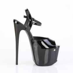 Pleaser JUBILANT-09 Black Stiletto Heeled Platform Sandals