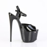 Pleaser JUBILANT-09 Black Stiletto Heeled Platform Sandals