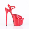 Pleaser JUBILANT-09 Red Stiletto Heeled Platform Sandals