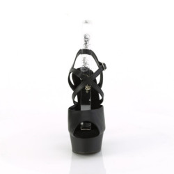 Pleaser DELIGHT-624-1 Black Vegan Leather Sale Women