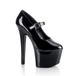 Pleaser SKY-387 Black Platform High Heeled Pumps Women