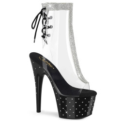 Pleaser STARDUST-1018C-2RS Transparent Black Sale Women