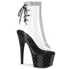 Pleaser STARDUST-1018C-2RS Transparent Black Sale Women