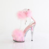 Pleaser DELIGHT-624F Rose Feathers Platform Heeled Shoes