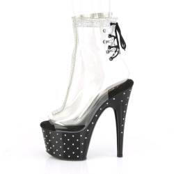 Pleaser STARDUST-1018C-2RS Transparent Black Sale Women