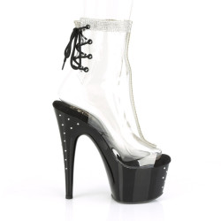 Pleaser STARDUST-1018C-2RS Transparent Black Sale Women