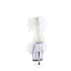 Pleaser DELIGHT-624F Transparent White Fur Sale Women