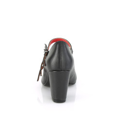 Demonia VIVIKA-38 Black Vegan Maryjane Block Heel Pumps