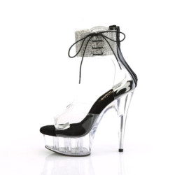 Pleaser DELIGHT-624RS Transparent Black Sale Women