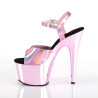 Pleaser ADORE-709HGCH Rose Hologram Platform High Heels