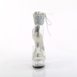 Pleaser DELIGHT-624RS-02 Transparent Silver Strass Sale