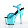 Pleaser ADORE-709HGCH Turquoise Platform High Heels