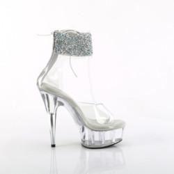 Pleaser DELIGHT-624RS-02 Transparent Silver Strass Sale