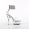 Pleaser DELIGHT-624RS-02 Transparent Silver Strass Sale