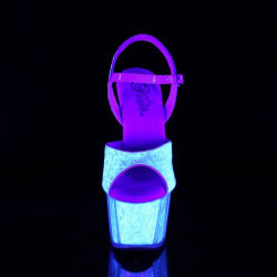 Pleaser ADORE-710UVG Neon Glitter High Heeled Sandals