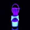 Pleaser ADORE-710UVG Neon Glitter High Heeled Sandals