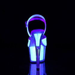 Pleaser ADORE-710UVG Neon Glitter High Heeled Sandals