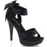 Fabulicious COCKTAIL-568 Black Strappy Heeled Sandals