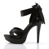 Fabulicious COCKTAIL-568 Black Strappy Heeled Sandals