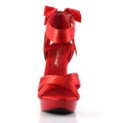 Fabulicious COCKTAIL-568 Red Strappy Heeled Sandals