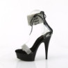 Pleaser DELIGHT-627RS Black Ankle Cuff High Heels Shoes