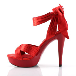 Fabulicious COCKTAIL-568 Red Strappy Heeled Sandals