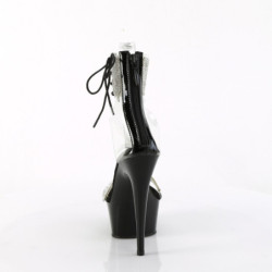 Pleaser DELIGHT-627RS Black Ankle Cuff High Heels Shoes