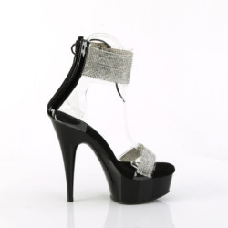 Pleaser DELIGHT-627RS Black Ankle Cuff High Heels Shoes