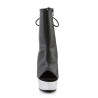 Pleaser DELIGHT-1018LG Black Vegan Silver Glitter