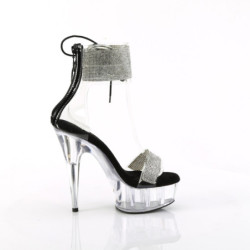 Pleaser DELIGHT-627RS Clear Ankle Cuff High Heels Shoes