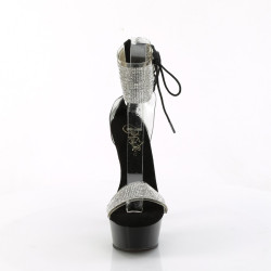 Pleaser DELIGHT-627RS Black Ankle Cuff High Heels Shoes