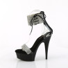 Pleaser DELIGHT-627RS Black Ankle Cuff High Heels Shoes