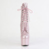 Pleaser ADORE-1020GP Blush Pink Glitter Patent Boots