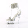 Pleaser DELIGHT-627RS Silver Ankle Cuff High Heels Shoes
