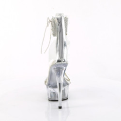 Pleaser DELIGHT-627RS Silver Ankle Cuff High Heels Shoes