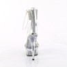 Pleaser DELIGHT-627RS Silver Ankle Cuff High Heels Shoes
