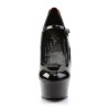 Pleaser DELIGHT-687FH Black-Red Platform Heeled Pumps