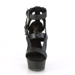 Pleaser DELIGHT-637 Black Vegan Leather Sale Women