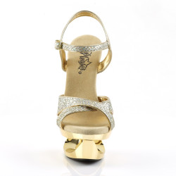 Pleaser ECLIPSE-619G Gold Stiletto Spike Heeled Sandals