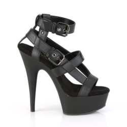 Pleaser DELIGHT-637 Black Vegan Leather Sale Women